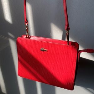 Preloved LACOSTE leather crossbody